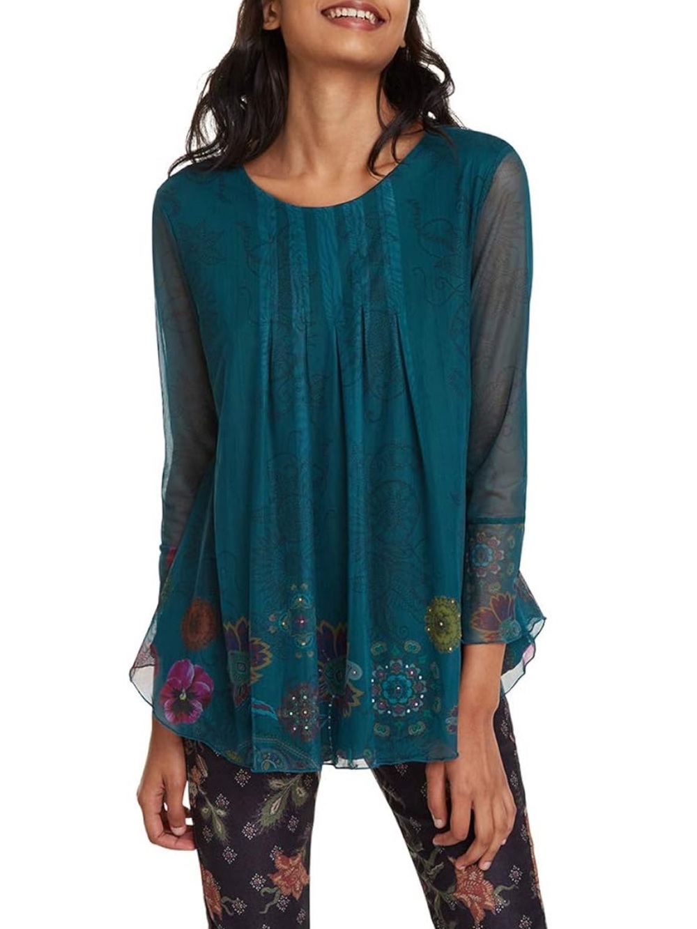 Desigual Luciana shirt in Verde Junco - Picture 2 of 11